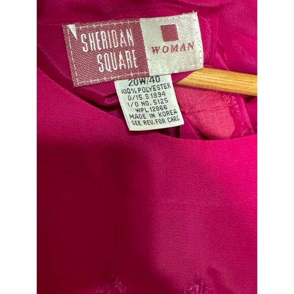 VTG Sheridan Square Dark Magenta Blouse Size: 20W 100% Polyester - Picture 3 of 4